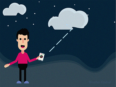 Weather Control character cloud design draw happy illustration weather