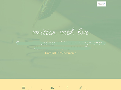 Written with love app font type typography web website