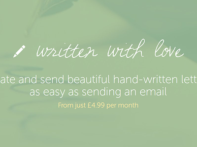 Written with love font typography web web design website