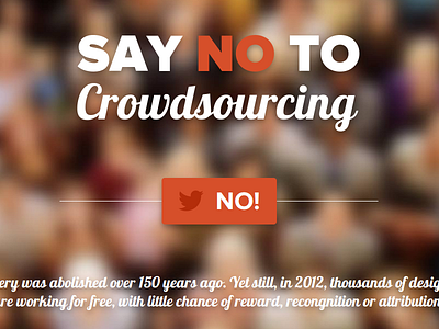 Say no to crowdsourcing crowdsourcing font typography web web design website