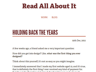 Read All About It - Blog anchorcms font theme typography web web design website