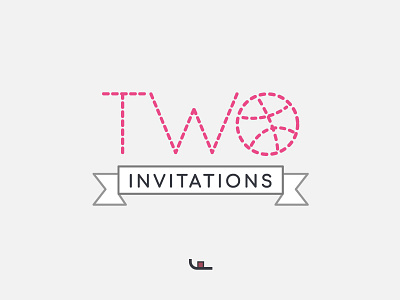 2 Dribbble invitation Giveaway debut design draft dribbble flat giveaway illustration invitation invitations invite invites