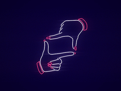 Logo Dribbble 2d 3d after aftereffect graphism illustrator lineart motion neon retro