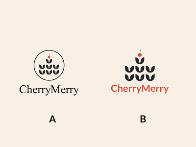 Cherry Merry 2021 artwork bakery logo branding cafe logo graphic design hotels illustration logo logo design minimalist shop logo vector