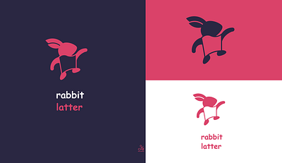 Rabbit Letter logo animal anime branding colorful design company brand logo fresh colors fresh design graphic design hare illustrator industrial letter art logo minimalist pink logo rabbit logo shop logo typography unique design vector