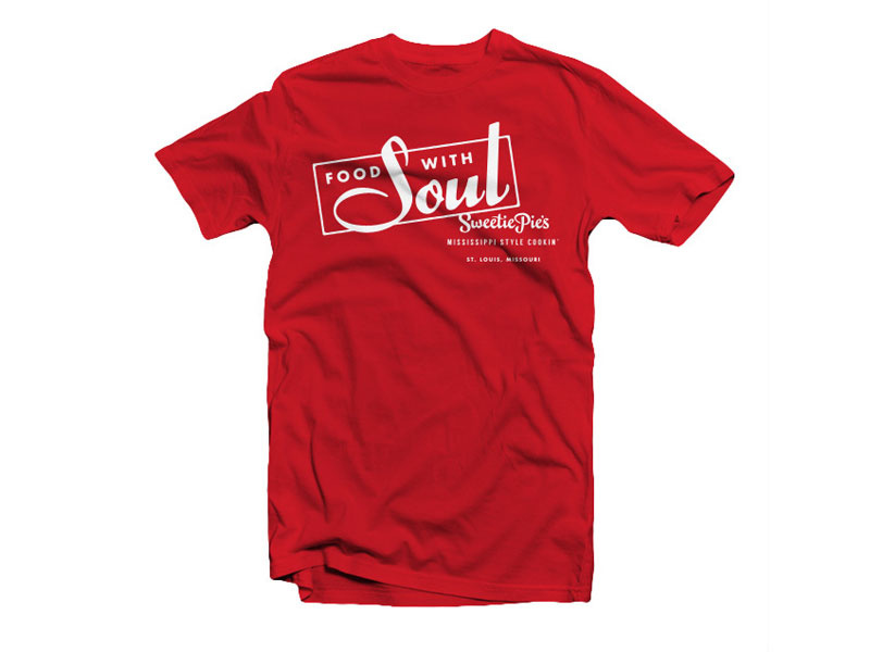 Sweetie Pie's Food with Soul typography t-shirt