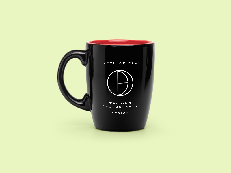 Depth of Feel Concept 03 circle concept identity mug thin minimal lines icon mark logo symbol