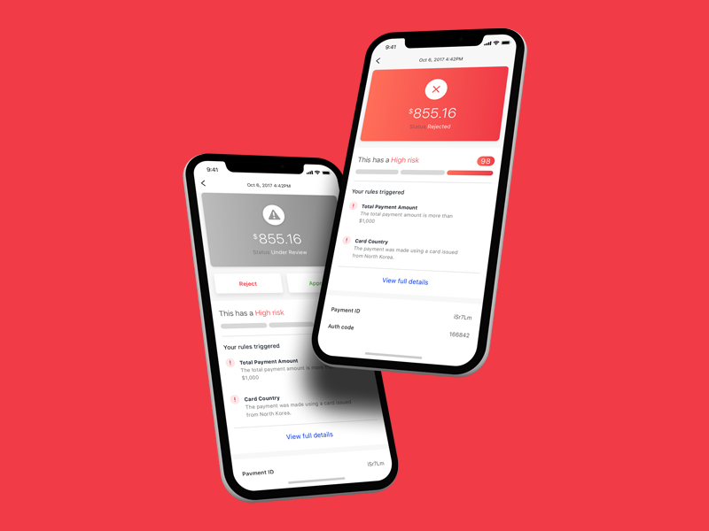 Reviewing a high risk payment commerce ui ux fraud risk clean minimal app payment mobile