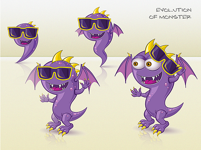 Evolution of Monster character evolution illustration monster