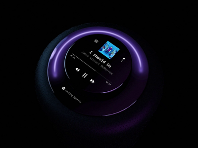 Speaker Interface 3d aftereffects app audio audio app cinema4d concept hmi music spotify ui