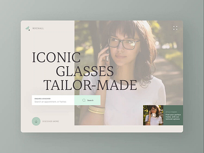 Glasses concept ecommerce editorial experiment interaction motion web