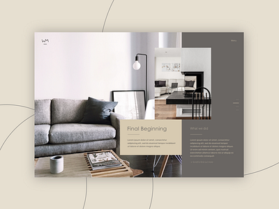 Interior Design concept - Project page adobe css html interior project prompt xd