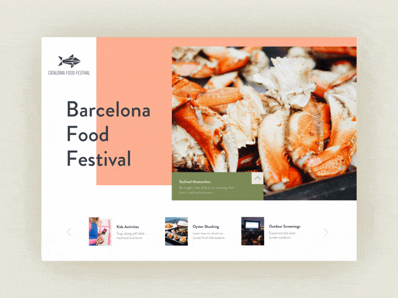 Food Festival Homepage concept design festival home landing ui