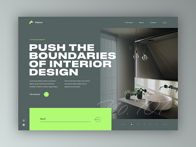 Interior design landing page concept