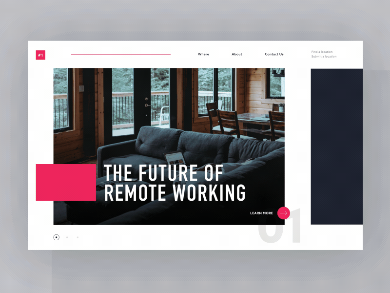 Remote Working website animated concept design invisionstudio landing remote remote work ui