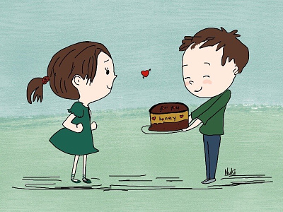 A cake for you art character design illustration sketching