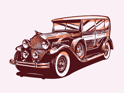 Classic auto car classic elegance graphic illustration limo luxury old scalable style vector vintage