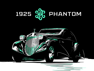 1925 Rolls Royce Phantom 1925 auto brand car classic double r graphic illustration logo luxury phantom rolls royce scalable vector vintage