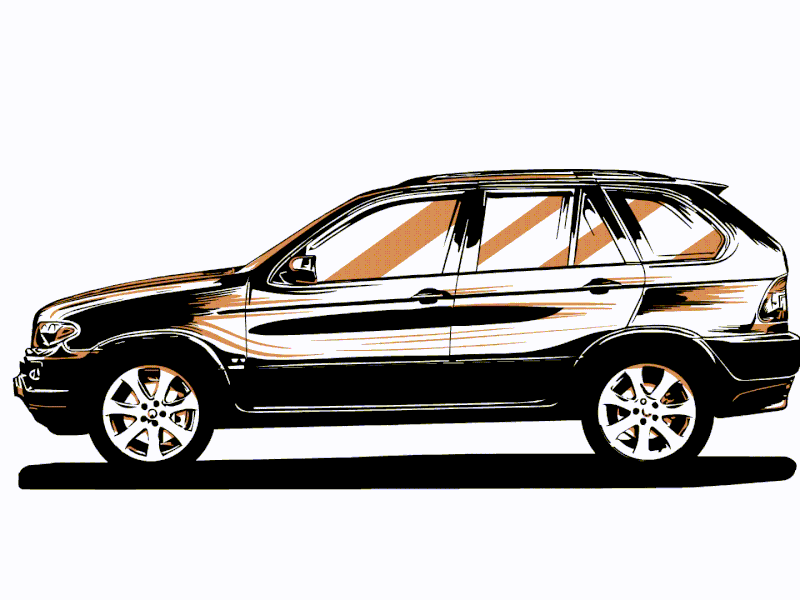 BMWX5Side800x600 4x4 animation auto bmw car graphic illustration x5