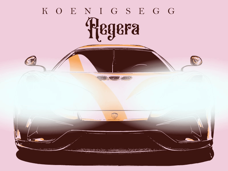 KoenigseggRegera animation auto beam car drawing graphic koenigsegg regera scalable sport vector