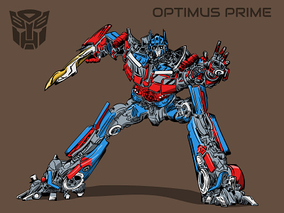 OptimusPrime autobot graphic illustration movie optimus prime robot scalable transformers vector
