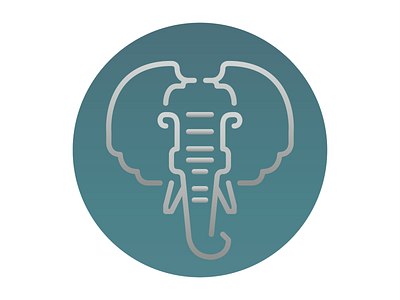 Elephant Icon adobe illustrator african animals animal animal icons animal illustration animals color continents design elephant gradient grid icon illustration series seven continents vector