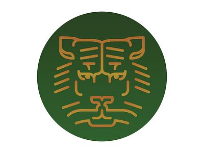 Tiger Icon adobe illustrator animal animal icons animal illustration animals asia asian animals bengal tiger color continents design gradient grid icon illustration series seven continents tiger vector