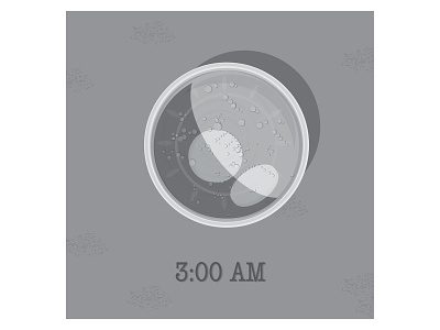 Alka Seltzer 3am adobe illustrator around the clock beverages color design drinks early morning effervescent tablets glass illustration morning retro time time of day water
