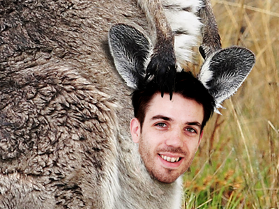 Farewell card kangaroo photoshop