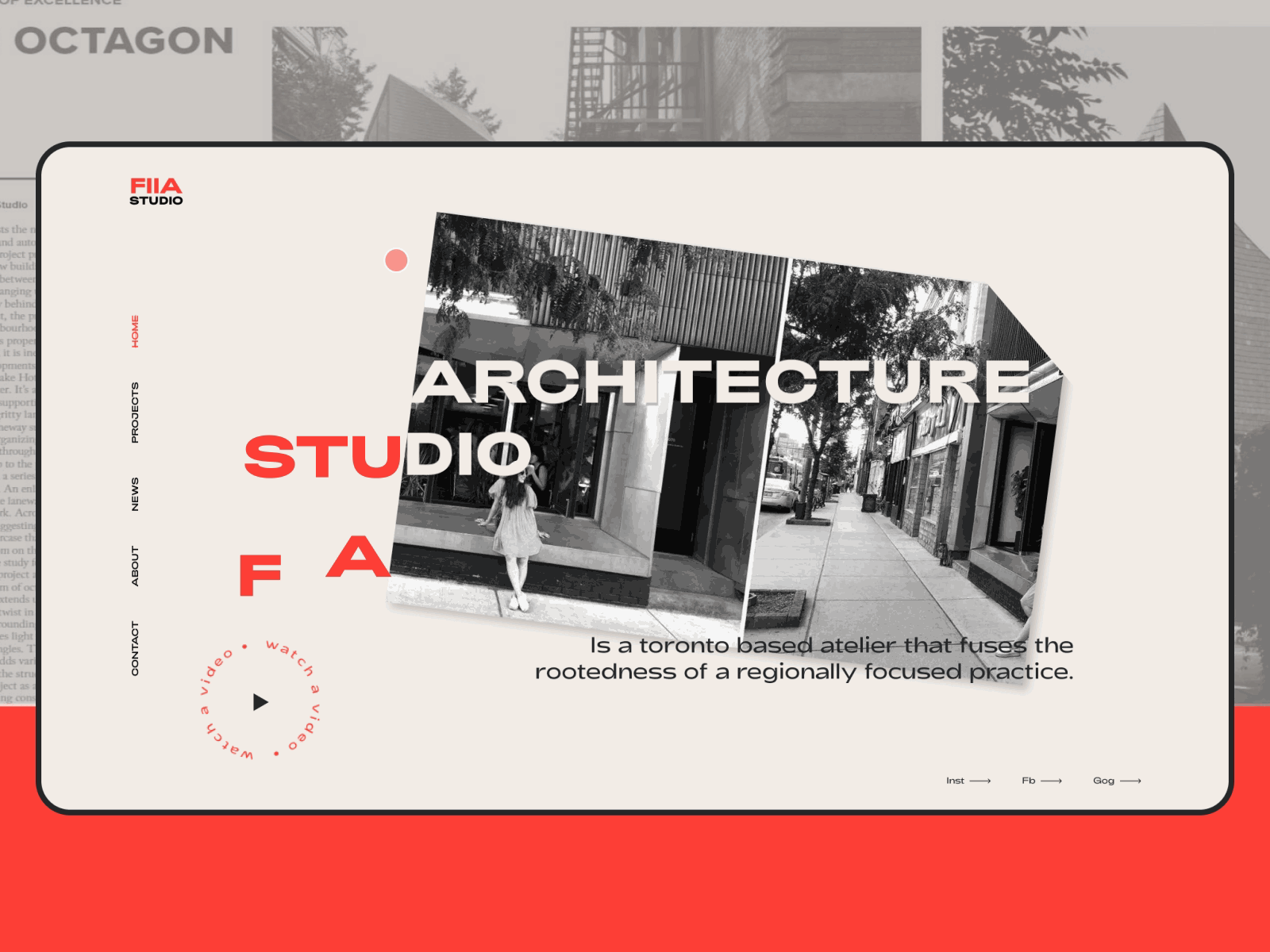 Website for architecture studio aftereffects design designer figma ui uiux ux