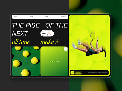 Main page tennis concept