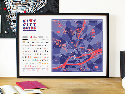 Kitty City Guide graphic design guide icon design mapping poster