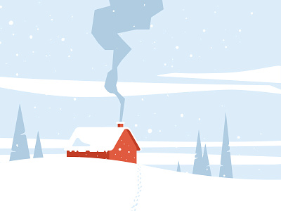 Guess who! Illustration serie flat graphic design house illustration snow vector winter