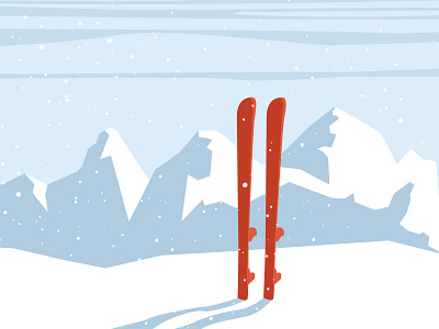 Guess who! Illustration serie flat graphic design illustration ski snow vector winter