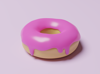 Baby's First Donut – Level 1 3d blender donut pink