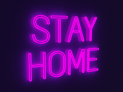 STAY HOME 3d 3d art blender blender3d neon neon sign pink render sign stay at home stayathome stayhome