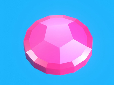 Steven's Gem b3d blender blenderrender blue crystal gems eevee gem low poly low-poly pink steven universe