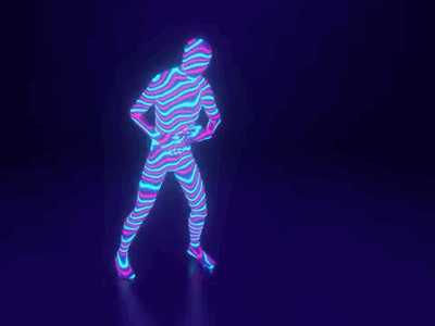 Neon Dance 3d 3d dance 3d human 3dart b3d blender blender 3d dance figure human neon render
