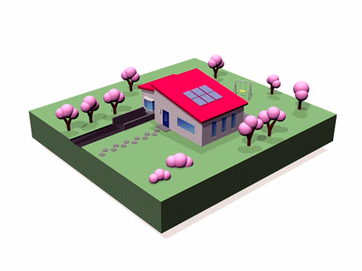 Geometric House 3d animation animation cinema 4d lite c4d house architecture 3d