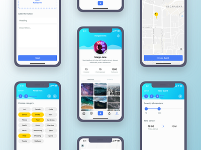 Fresh UI design for a Social App