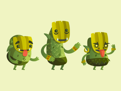 Forest creatures art character color concept design game illustration