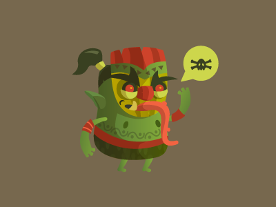 Character color concept design game green illustration vector