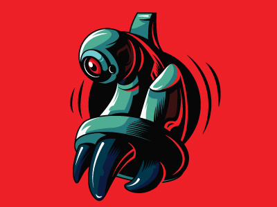 Beldum blue graphic illustration logo pokemon red robot vector