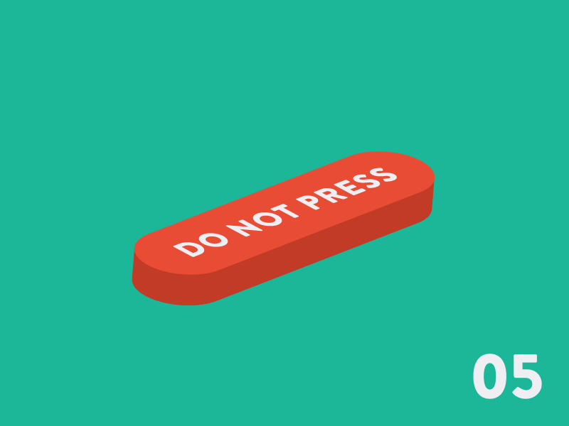 05/100 - DO NOT PRESS after effects button button press gif