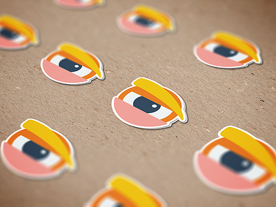Cheeto Spray Tan Seeing Eye Sticker eye sticker stickermule trump