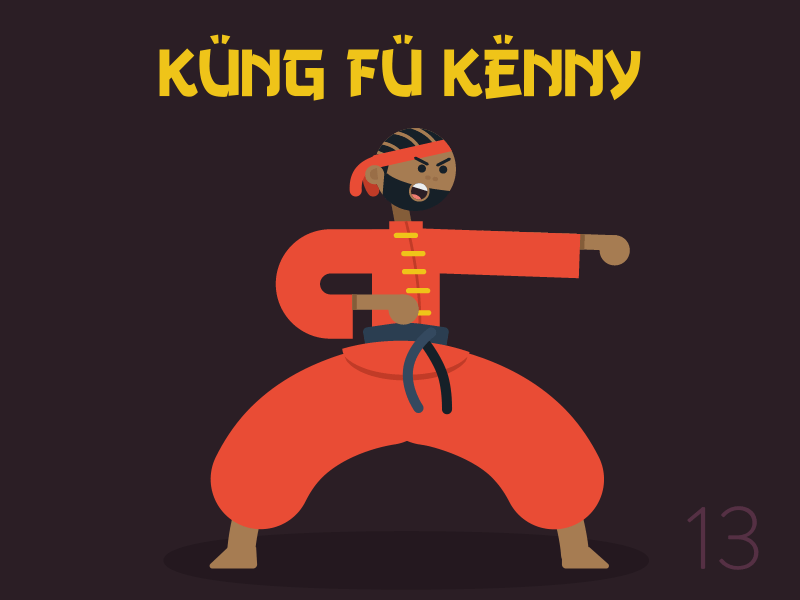 13/100: Kung Fu Kenny character
