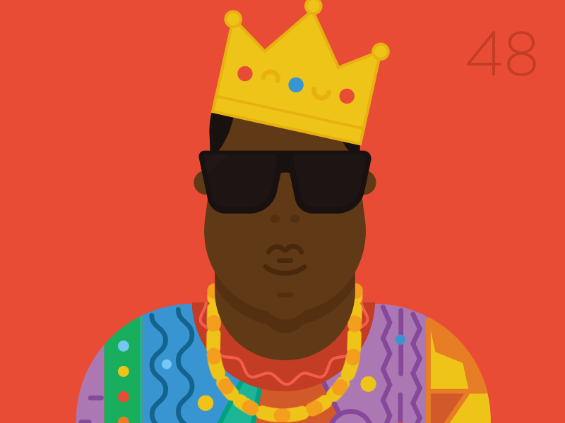 48/100: Biggie Birthday big biggie biggie smalls character crown hiphop ill notorious big rap