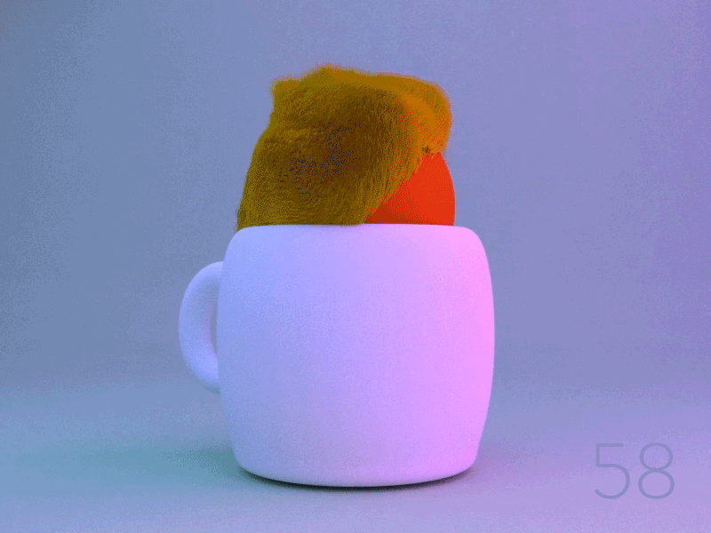 58/100: Midnight covfefe 3d blender coffee covfefe hair render trump