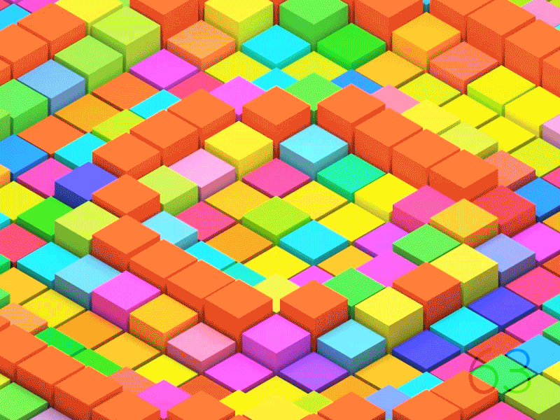 63/100: Feel It All Around 3d blender gif loop pattern portlandia squares