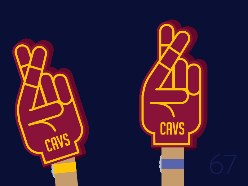 67/100: Foam Finger Crossies basketball cavs cross fingers crossies foam finger